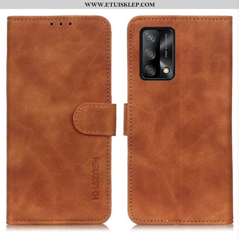 Etui Folio do Oppo A74 4G Khazneh Efekt Skóry W Stylu Vintage